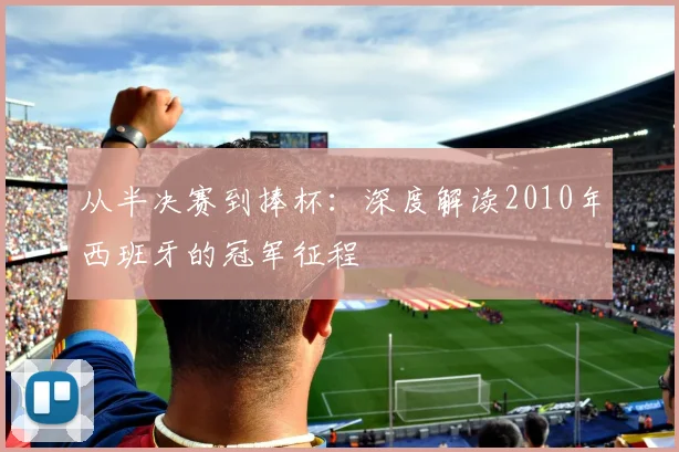 从半决赛到捧杯：深度解读2010年西班牙的冠军征程